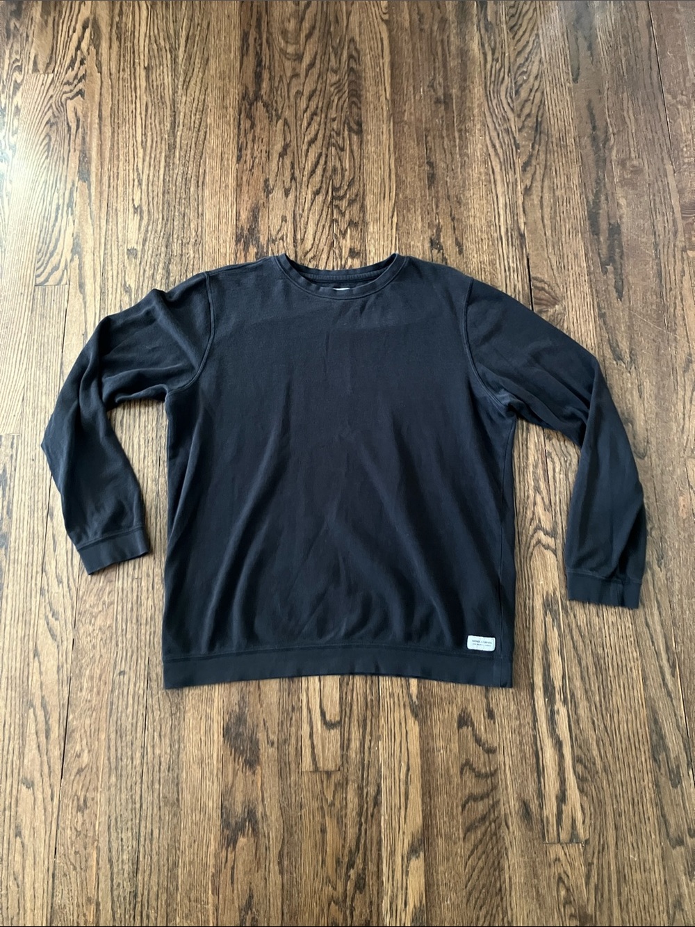 Banks Journal Black Cotton Lightweight Sweatshirt